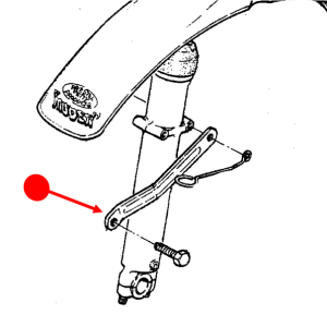 Front backing plate stay (used)