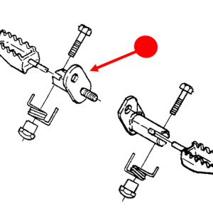 Foot rest stay - left