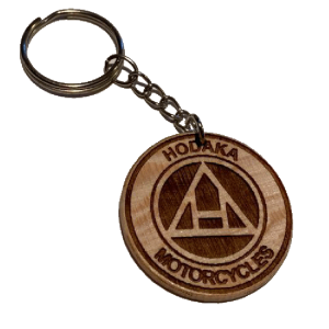 Lazer Cut Wooden Hodaka Logo Keychain