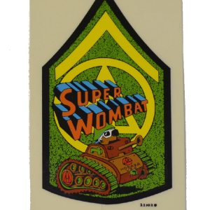 "Very Rare" Super Wombat Decal - 2 1/8" x 3 1/4"