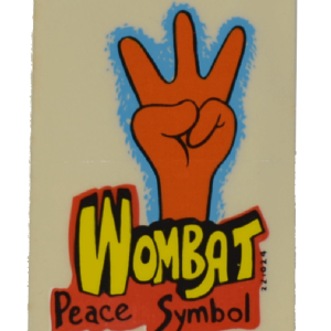 Wombat Peace Symbol Decal - 1 3/4" x 2 3/8"