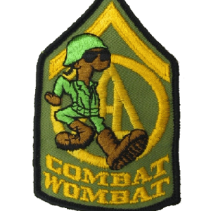 Original Combat Wombat patch 3" x 5"