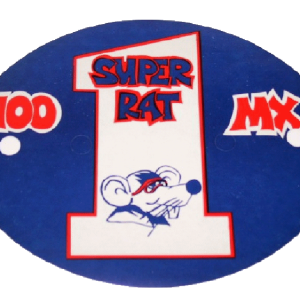 Super Rat 100 mx oval 10" x 8" sticker