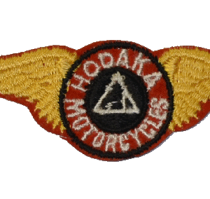 Original N.O.S. Hodaka Winged Patch - 4" x 1 1/4"