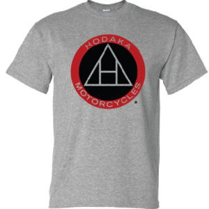 Hodaka Logo Sport Grey T-Shirt  Short Sleeve.