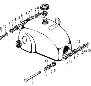 Tank fastener kit for Model 90 92 93 94 95 96 97 98