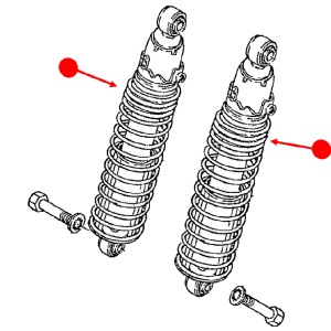 Rear shock absorber assembly