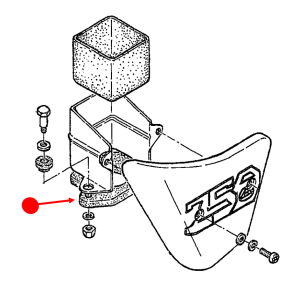 Battery bracket rubber mount (bottom)