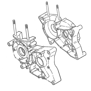 Crankcase assembly (left and right)