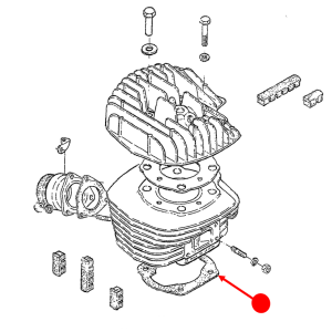 Model 70SL and Model 71ED cylinder base gasket