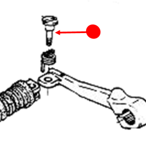 Foot change lever pedal setting bolt