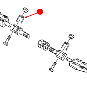 Foot rest spring (left)