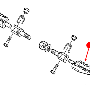 Foot rest pedal (right)