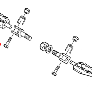 Foot rest pedal (left)