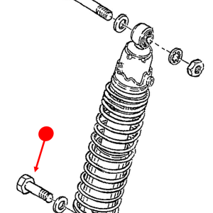 Shock absorber bolt (bottom)
