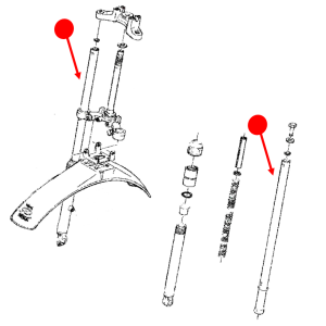Fork inner tube set of two