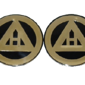 Fuel tank emblems Model 97 98 99 01 - Silver set of Two