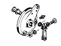 Model Ace 90 rear backing plate assembly