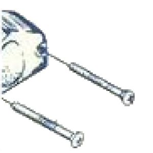 Tail and stop lamp lens setting screw