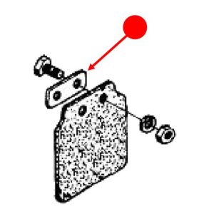 Use: 929521 Front fender rubber flap setting plate