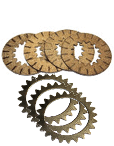 Four fiber and three steel for the Ace 90 racing clutch assembly