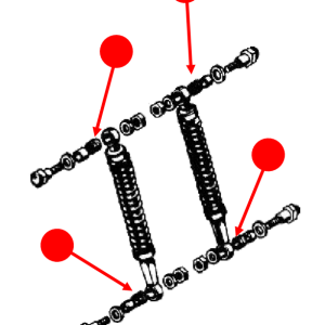 Rear shock absorber rubber bushing