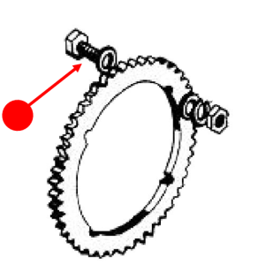 Overlay sprocket setting bolt