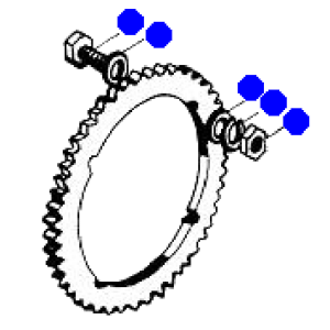 Set of 4 fasteners / Overlay Sprocket