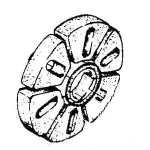 Cushioned hub dampener set of 6 /  early style - all Hodaka's