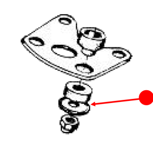 Speedometer rubber mount washer