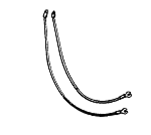 Rear Stop light switch wire set. (Comes with 2 wires)