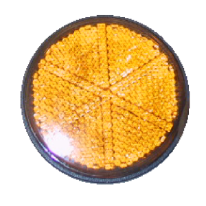Reflex reflector (amber) front side