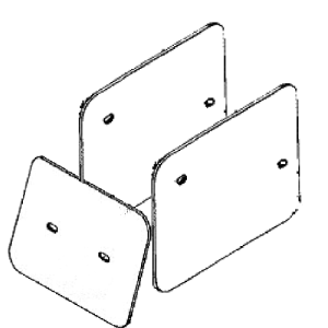Front and side number plates Model 93