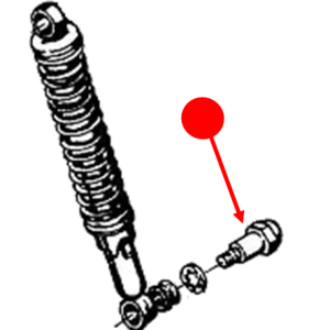 Used Shock absorber bolt bottom