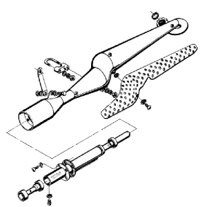 Exhaust system assembly model 94 - early