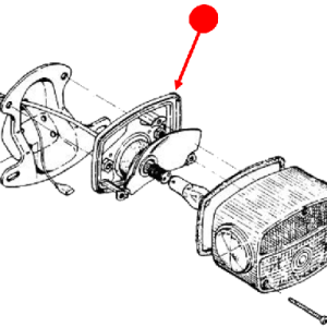 Lens base complete with wiring and grommet