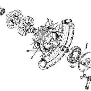Rear wheel assembly for the Model 95