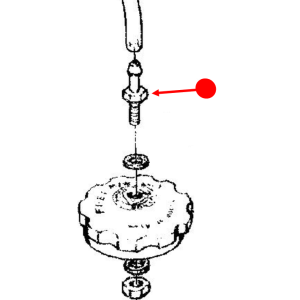 Used Vent tube joint with gaskets & nut