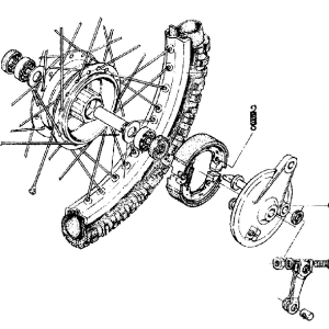 Front wheel assembly Model 97 or 98- 1.65 x 21"