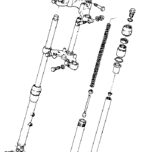 Front fork assembly for the Model 98