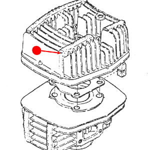 Cylinder head noise suppressor rubber