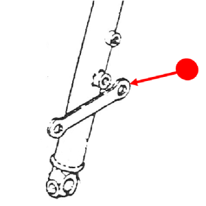 Front backing plate stay