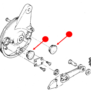 Rubber brake inspection plugs Model 99 01 02 03 61 70 71 - set of 2