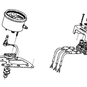 Speedometer assembly with signal panel Model 99 02