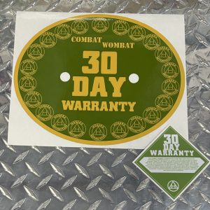 Combat Wombat Warranty Decal Set