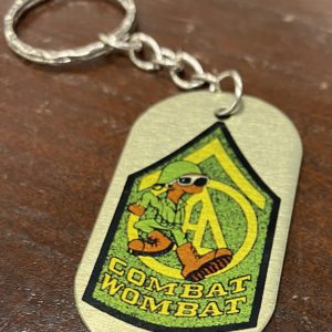 Combat Wombat Dog Tag Replica Key Chain