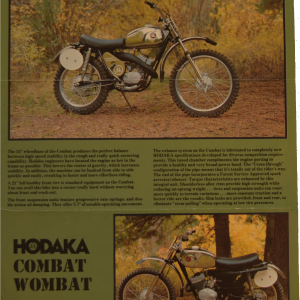 Hodaka 8 1/2" x 11" sales flier for the Model 95