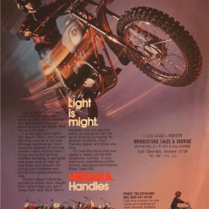 Hodaka 8 1/2" x 11" sales flier for the Model 96