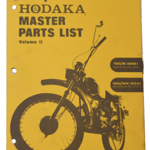 Used master parts list for 92B+ 93A (7 x 10")