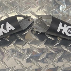 Hodaka perch lever covers in black and white